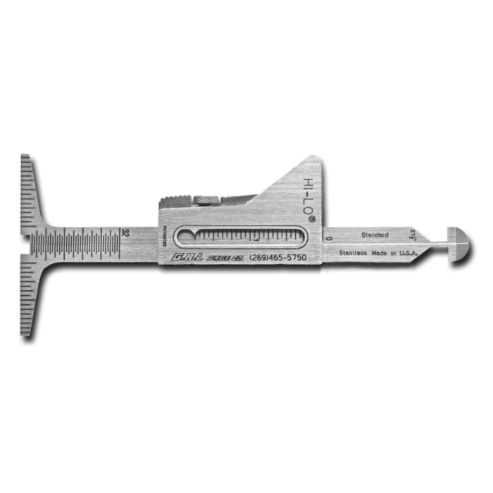 G.A.L. Gage, Cat #1, Hi-Lo Welding Gauge Stainless Steel, Inch