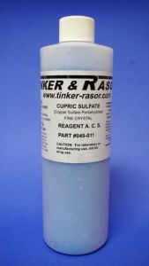Copper Sulfate Crystals, 1 lb. 3 oz. Bottle, by Tinker & Rasor